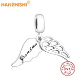 925 Sterling Silver Family Wing Charms for Bracelet Necklace DIY Jewelry