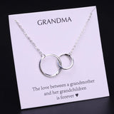 Mom Pendant Necklace Mother Daughter Heart Women Jewelry Gift