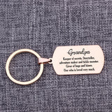 Grandpa Keychain Father's Gift Stainless Steel Keyring