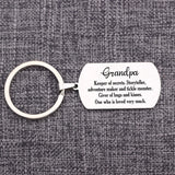 Grandpa Keychain Father's Gift Stainless Steel Keyring