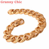 Granny 22cm Cuban Chain Stainless Steel Bracelet for Men