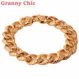 Granny 22cm Cuban Chain Stainless Steel Bracelet for Men