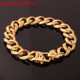 Granny 22cm Cuban Chain Stainless Steel Bracelet for Men