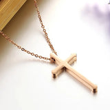 Granny Charming Silver/Gold Chain Cross Stainless Steel Necklace