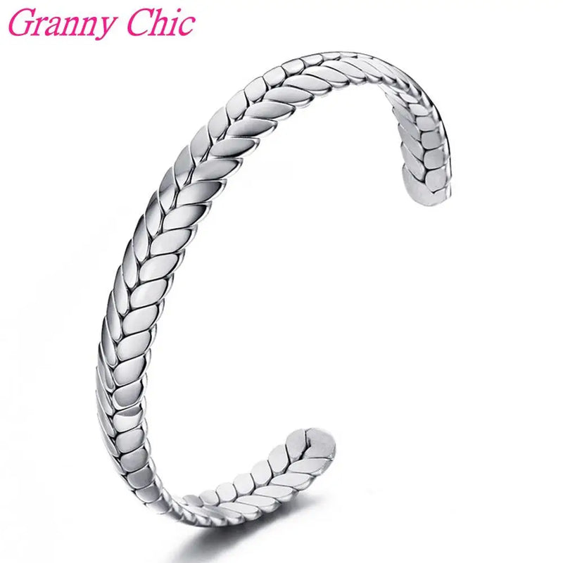 Granny High Arrival Women Girl's Large Silver/Gold Cuff Bracelet Bangle