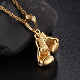 Stainless Steel Boxing Glove Pendant Necklace for Men