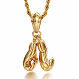 Stainless Steel Boxing Glove Pendant Necklace for Men