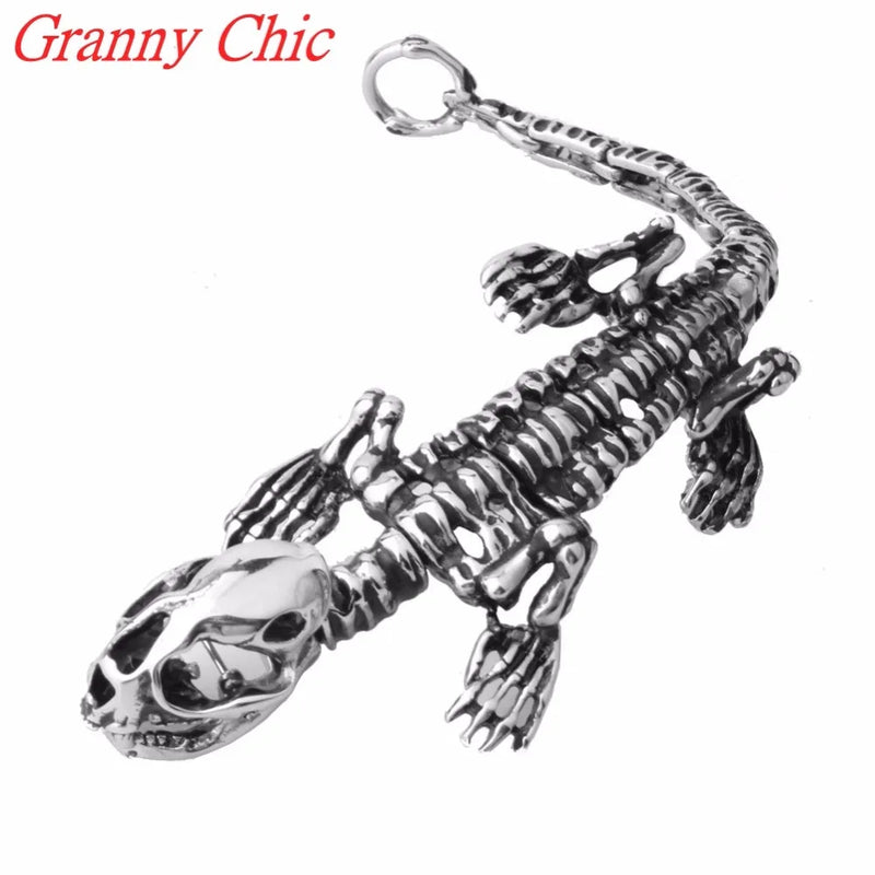 Men Stainless Steel Skull Skeleton Bangle Bracelet Punk Halloween Bangles