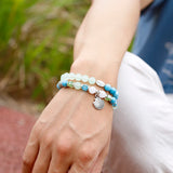 Chalcedony Crystal Beaded Bracelet for Women