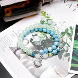 Chalcedony Crystal Beaded Bracelet for Women