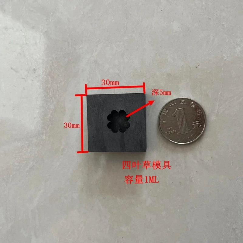 Graphite Crucible Mold Flower Shape Ingot Mold for Silver Jewelry