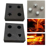 Graphite Ingot Mold 4 Flower Shape Combo for Metal Jewelry Copper Molds