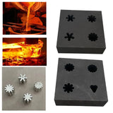 Graphite Ingot Mold 4 Flower Shape Combo for Metal Jewelry Copper Molds