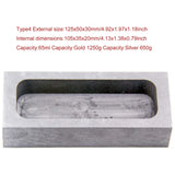 High Purity Graphite Ingot Mold for Silver/Gold Refining (4.92")