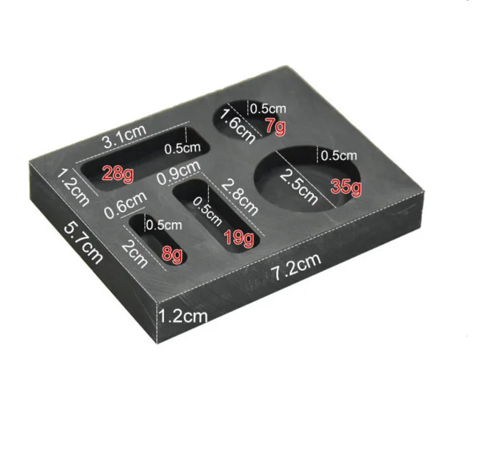 Graphite Ingot Mold Round Coin Rectangle Combo Melting Ingots