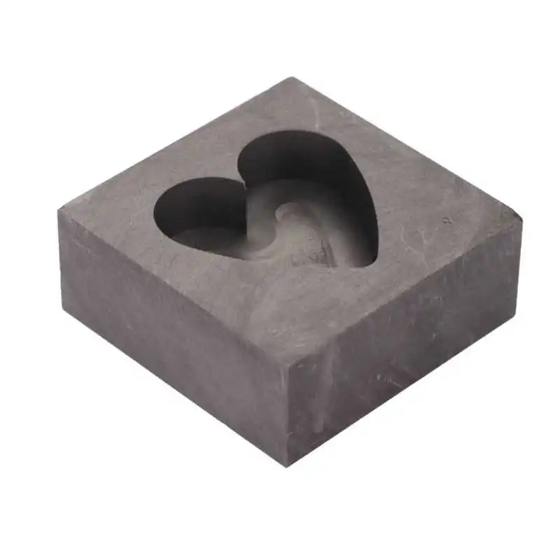 Heart Shape Graphite Ingot Mold for Zinc Refining Fast Hot Cold Conditions