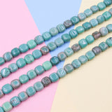 Grass Agate Beads Strand Cube Shape 6/8mm Natural Stone for Jewelry Making