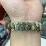 Grass Quartz Stone Beads Bracelet Gemstone Bangle