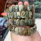 Grass Quartz Stone Beads Bracelet Gemstone Bangle