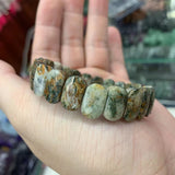 Grass Quartz Stone Beads Bracelet Natural Gemstone Jewelry Bangle