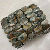 Grass Quartz Stone Beads Bracelet Natural Gemstone Jewelry Bangle