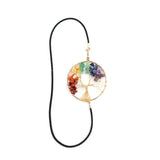 Peach Heart Elastic Rope Bookmark Gravel Life Tree Healthy Reiki Gift