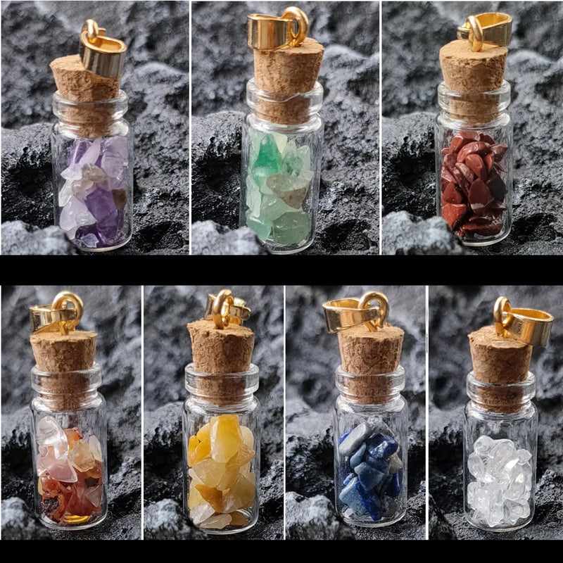 7 Chakra Healing Crystal Beads Charms for Necklace Jewelry Making