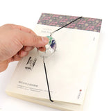 Gravel Tree Of Life Oval Shape Elastic Rope Bookmark Silver