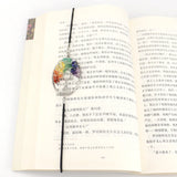 Gravel Tree Of Life Oval Shape Elastic Rope Bookmark Silver