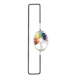 Gravel Tree Of Life Oval Shape Elastic Rope Bookmark Silver