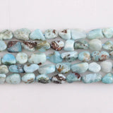 Irregular 7-10mm Larimar Gem Stone Beads 15'' Strand for Jewelry Making