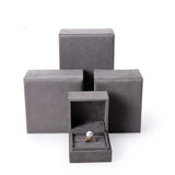 Gray Flannel Jewelry Velvet Packaging Case Bulk