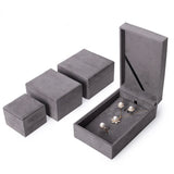 Gray Flannel Jewelry Velvet Packaging Case Bulk