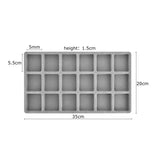 Gray Flocked Bead Board Bracelet Jewelry Tray Organizer