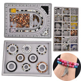 Gray Flocked Bead Board Bracelet Jewelry Tray Organizer