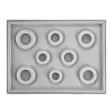 Gray Flocked Bead Board Bracelet Jewelry Tray Organizer