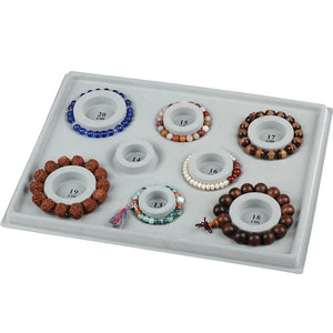 Gray Flocked Bead Board Bracelet Organizer