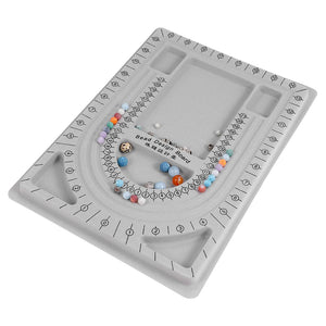 Gray Flocked Bead Board Bracelet Organizer Jewelry Making WorkBenches