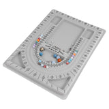 Gray Flocked Bead Board Bracelet Organizer Jewelry Making WorkBenches