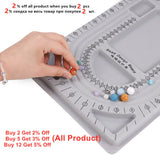 Gray Flocked Bead Board Bracelet Organizer Jewelry Making WorkBenches