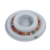 Gray Flocked Bead Board Bracelet Organizer