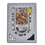 Gray Flocked Bead Board Bracelet Jewelry Tray Organizer