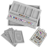 Gray Flocked Bead Board Bracelet Beading Organizer Tray Craft Jewelry Making
