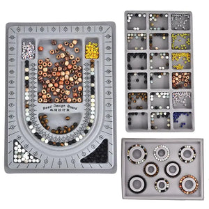 Gray Flocked Bead Board For DIY Jewelry Making