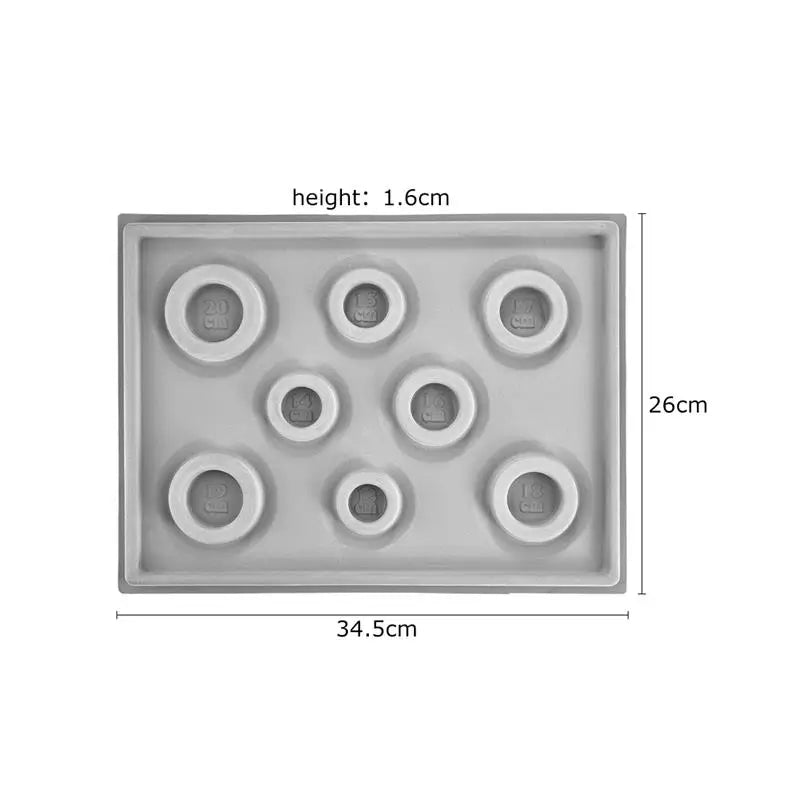 Gray Flocked Bead Board For DIY Jewelry Making