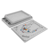 Gray Flocked Bead Board Jewelry Making Measuring Tool For DIY Bracelet Necklace