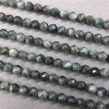 Gray Labradorite Bead 6-10mm Faceted Natural Stone DIY