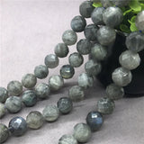 Gray Labradorite Bead 6-10mm Faceted Natural Stone DIY