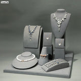 Gray Microfiber Pendant Display Stand