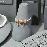 Gray Microfiber Pendant Display Stand